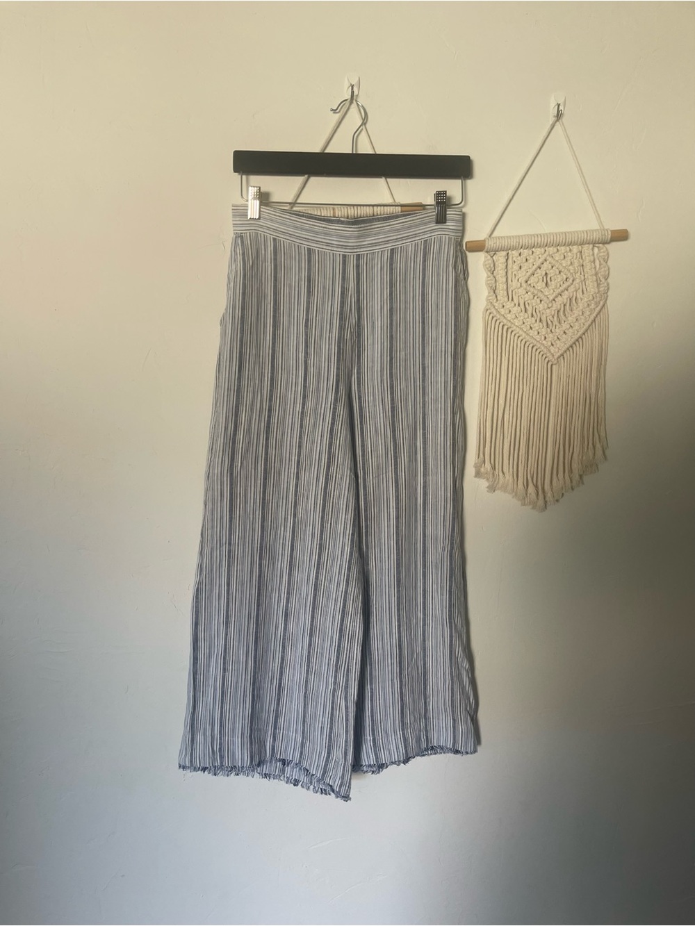 Cloth & Stone Linen Blend Striped Pants Coastal - Picture 3 of 8